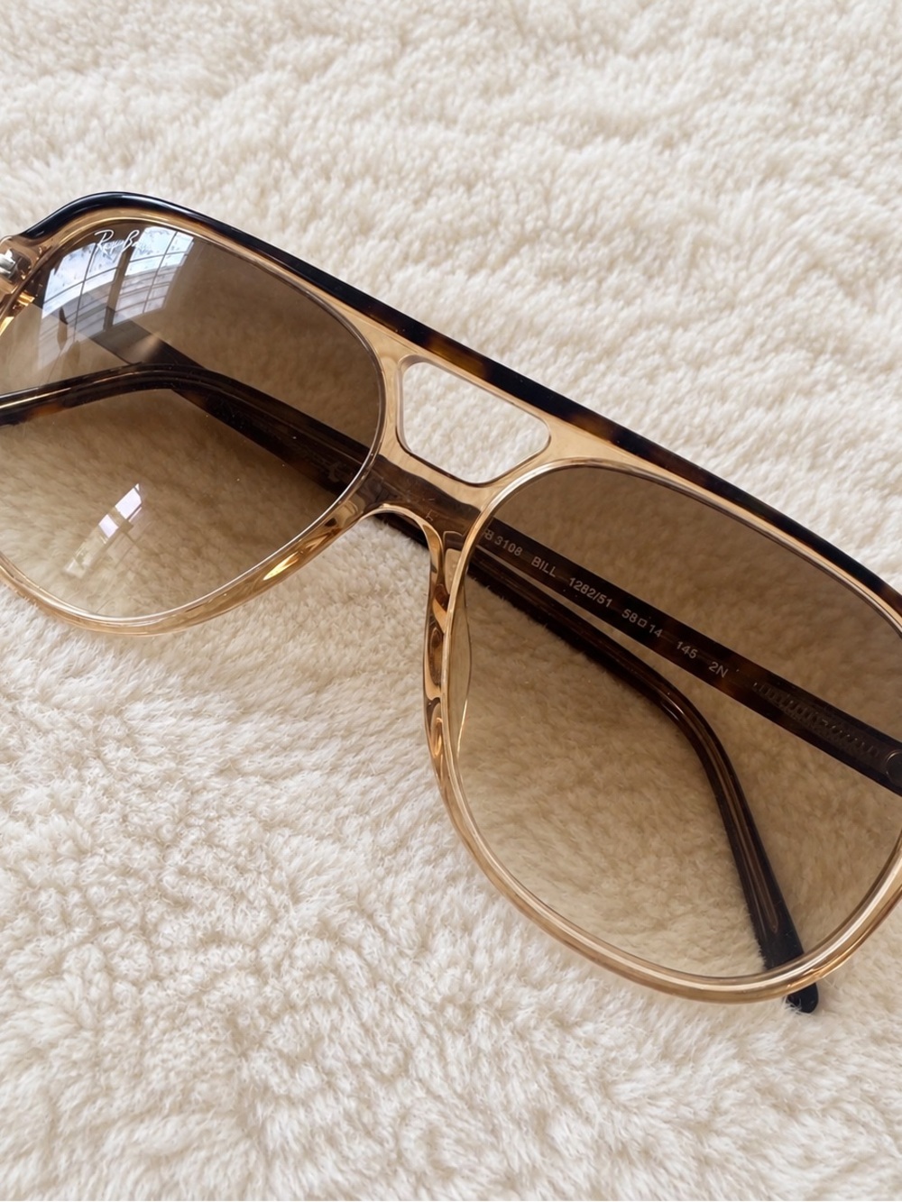 Ray-Ban Bill RB2198 1292/51 Sunglasses 56-14 Brown Gradient Havana Unisex